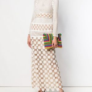 3D FLORAL MAXI DRESS